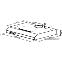 Кухонная вытяжка HOMSair Horizontal 50 (нержавеющая сталь)