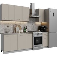 Готовая кухня Кортекс-мебель Корнелия Лира 1.8 (капучино/марсель)
