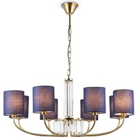Подвесная люстра Ambrella light LH71273/8 BS/DB (латунь/темно-синий)