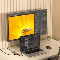 Док-станция Satechi 7-in-1 USB-C Slim Multiport Adapter with Ethernet ST-P7SS (серебристый)