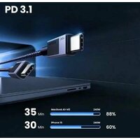 Кабель Ugreen L513 USB Type-C - USB Type-C 45068 (2 м, черный)