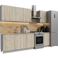 Готовая кухня Кортекс-мебель Корнелия Лира 2.1 (дуб сонома/дуб бунратти)