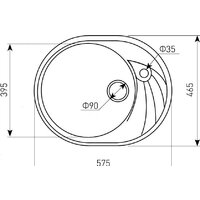Кухонная мойка Zigmund & Shtain Kreis OV 575 (речной песок)