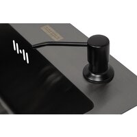 Кухонная мойка ARFEKA Eco AR мойка 500*500, коландер G, дозатор Black Decor Volcanic