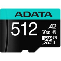 Карта памяти ADATA Premier Pro AUSDX512GUI3V30SA2-RA1 microSDXC 512GB (с адаптером)
