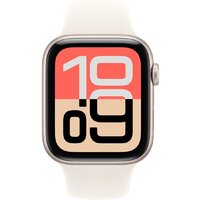 Умные часы Apple Watch SE 3 44 мм (алюминиевый корпус, звездный свет/звездный свет, спортивный силиконовый ремешок M/L)