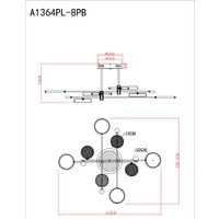 Люстра средней высоты Arte Lamp Holly A1364PL-8PB