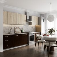 Готовая кухня Кортекс-мебель Корнелия Лира 2.6 (дуб сонома/венге/марсель)