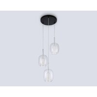 Подвесная люстра Ambrella light LH11151/3 BK/WH/CL (черный/белый/прозрачный)