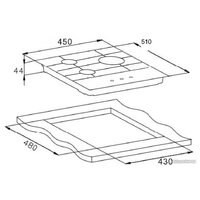 Варочная панель Weissgauff HGG 451 WGh Nano Glass
