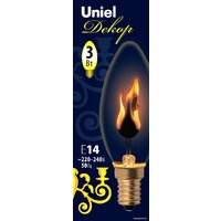 Лампочка Uniel IL-N-C35-3/RED-FLAME/E14/CL UL-00002981