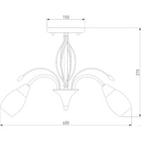 Припотолочная люстра Евросвет Ginevra 30280/5 (античная бронза)