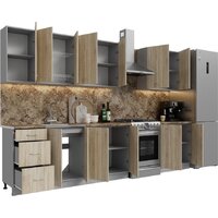 Готовая кухня Кортекс-мебель Корнелия Лира 2.6 (дуб сонома/мадрид)