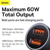 Автомобильное зарядное Baseus CGJM000113