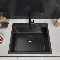 Кухонная мойка ARFEKA Eco AR 600*500 Black PVD Nano Decor Volcanic Rock