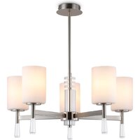 Подвесная люстра Ambrella light LH56251/5 SN/FR (никель/белый матовый)