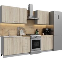 Готовая кухня Кортекс-мебель Корнелия Лира 2.0 (дуб сонома/дуб бунратти)