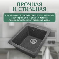 Кухонная мойка Saniteco Silva (графит)