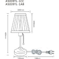 Настольная лампа Arte Lamp Marriot A5039TL-1AB