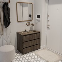 Комод Кортекс-мебель Бари 80 3ш (орех элия/орех элия/орех элия)