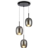 Подвесная люстра Ambrella light LH11153/3 BK/WH/SM (черный/белый/дымчатый)