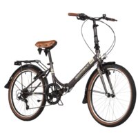 Велосипед Novatrack Aurora 3.6 24 2024 24FAURORA6S.BN4 (коричневый)