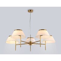 Подвесная люстра Ambrella LH72473/5 BS/WH (латунь/белый)