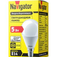Светодиодная лампочка Navigator NLLB-P-G45-5-230-4K-E14