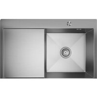 Кухонная мойка Mixline Pro 551878 правый (сатин, с сифоном)