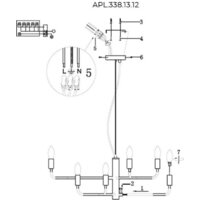 Подвесная люстра Aployt APL.338.03.12