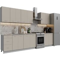 Готовая кухня Кортекс-мебель Корнелия Лира 2.6 (капучино/марсель)