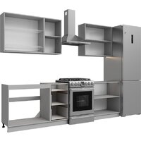 Готовая кухня Кортекс-мебель Корнелия Лира 2.0 без столешницы (капучино)