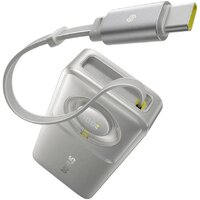 Внешний аккумулятор Baseus Free2Pull Power Bank with Retractable Cable 30W 10000mAh (серый)