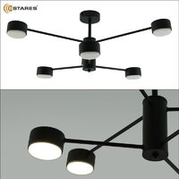 Люстра средней высоты Estares Gusta 6xGX53 R-780x300-BLACK-IP20