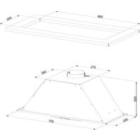 Кухонная вытяжка KUPPERSBERG Slimlux Inlinea 70 CX