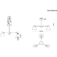 Люстра средней высоты Evoluce Buve SLE103702-03