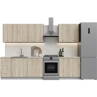 Готовая кухня Кортекс-мебель Корнелия Лира 2.4 (дуб сонома/королевский опал)