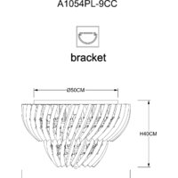 Люстра средней высоты Arte Lamp Ella A1054PL-9CC