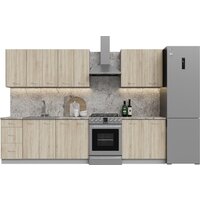 Готовая кухня Кортекс-мебель Корнелия Лира 2.4 (дуб сонома/марсель)