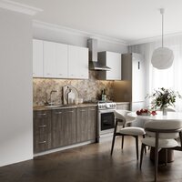Готовая кухня Кортекс-мебель Корнелия Лира 2.2 (белый/орех элия/мадрид)