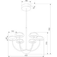 Подвесная люстра Евросвет 50388 LED (черный)