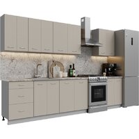 Готовая кухня Кортекс-мебель Корнелия Лира 2.5 (капучино/марсель)