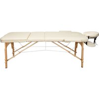 Массажный стол Atlas Sport 70 см складной 3-с деревянный (бежевый)