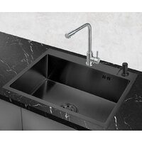 Кухонная мойка РМС MR-5843BL (с корзиной и дозатором)