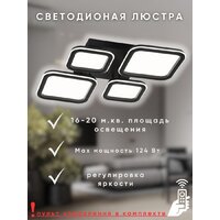 Припотолочная люстра Aitin Pro N9304/2+2S (черный)