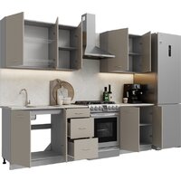 Готовая кухня Кортекс-мебель Корнелия Лира 2.0 (капучино/королевский опал)