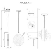 Подвесная люстра Aployt APL.328.16.11