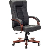Офисное кресло Бюрократ KB-10WALNUT/B/LEATH (черный)