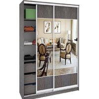 Шкаф-купе Кортекс-мебель Сенатор ШК10-45 Геометрия ДСП зеркало (береза)