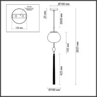 Подвесная люстра Odeon Light Exclusive Modern Fiolent 5432/1